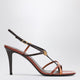 Fendi   Ffold Burgundy/Brown Heel Sandal