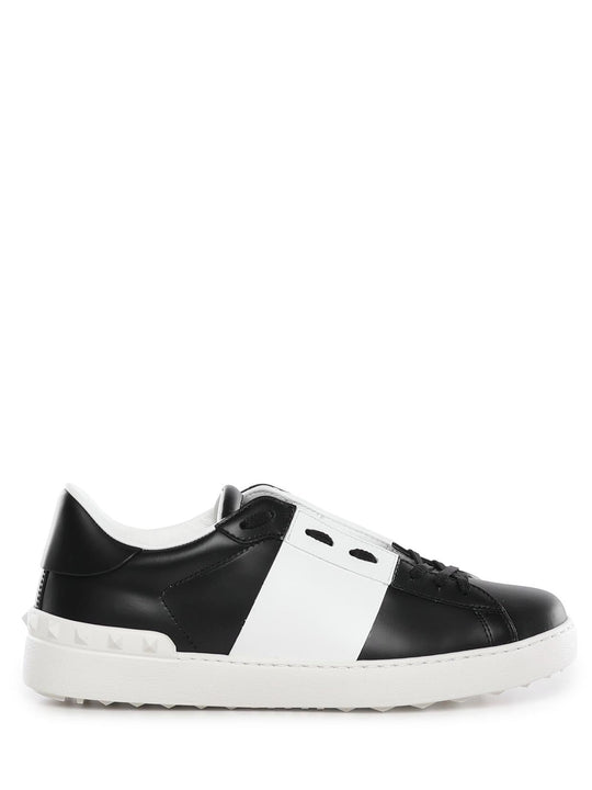 Valentino Garavani Black Calf Leather Sneakers