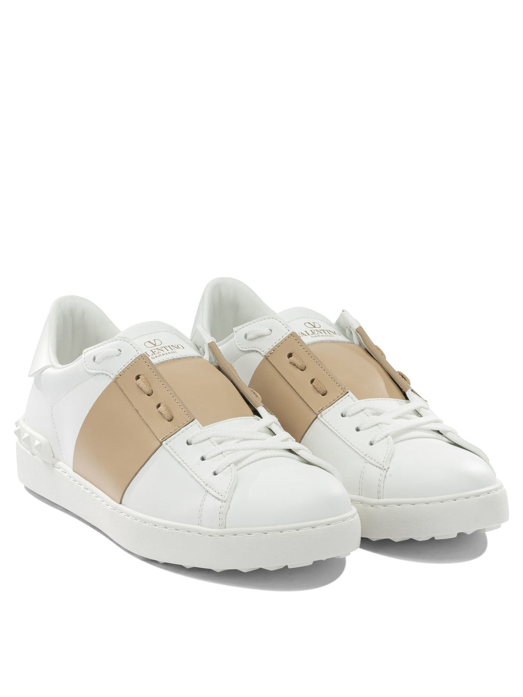 Valentino Garavani White Calf Leather Sneakers