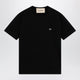 Valentino Black Cotton T-Shirt With Vlogo Embroidery