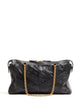 Valentino Garavani Panthea Chevron Bag In Black Leather