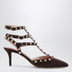 Valentino Garavani Brown Suede Rockstud Pumps