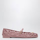 Valentino Garavani Pink Rubber Vlogo Signature Ballet Flats
