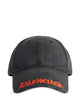Balenciaga Logo-Print Distressed Baseball Cap