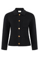 Saint Laurent Elegant Black Jacket For Women With Long Sleeves Versatile