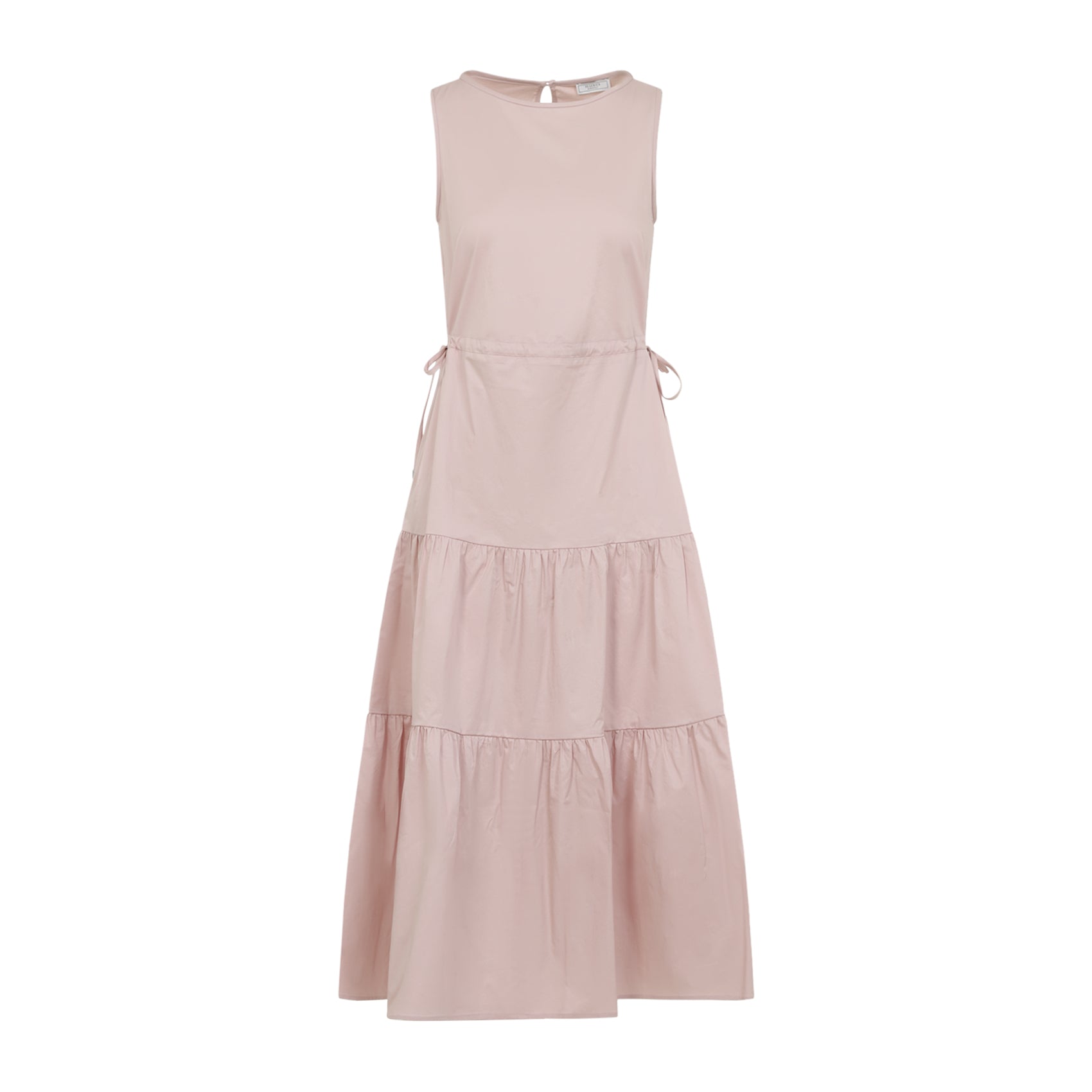 Peserico Sleeveless Midi Dress In Stretch Cotton