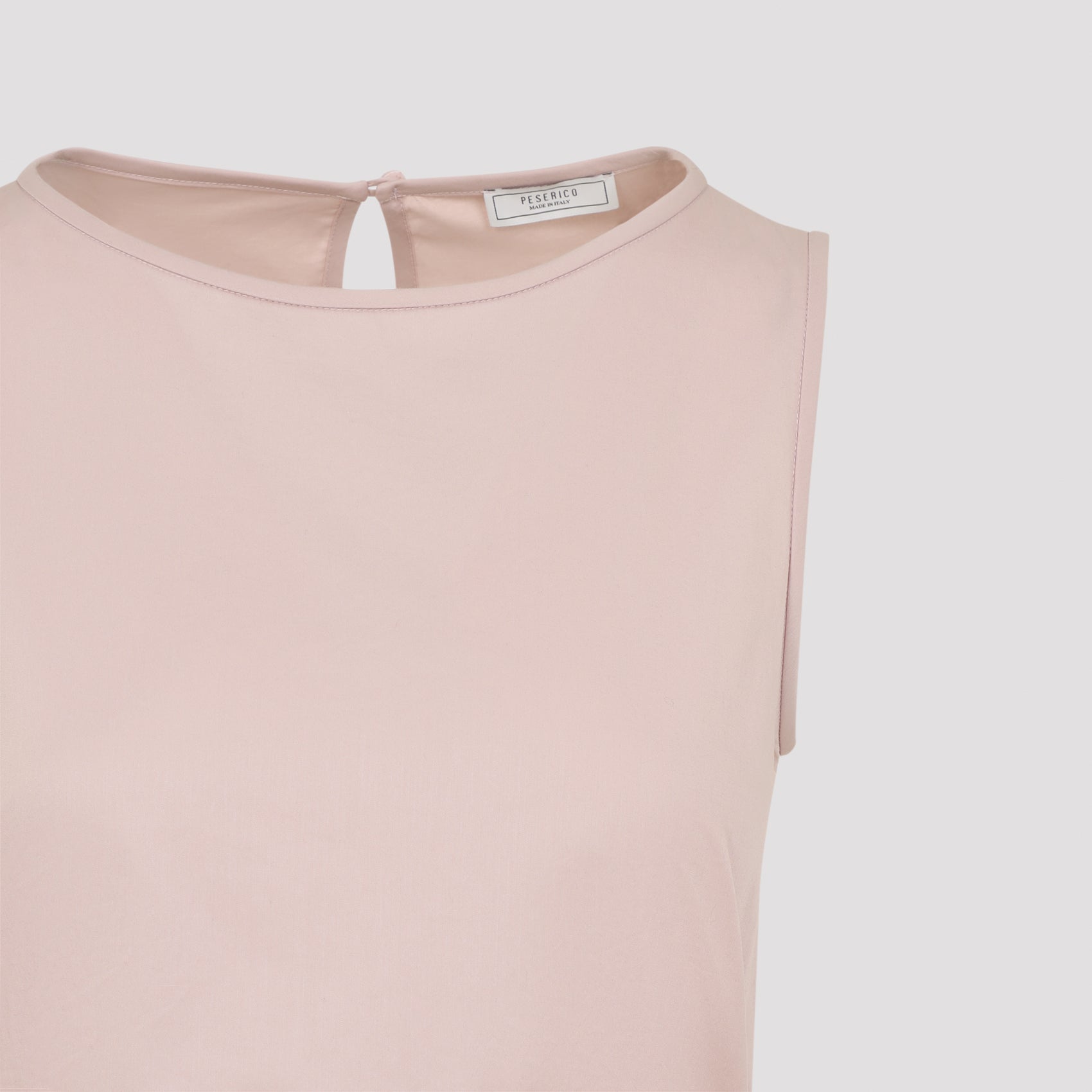 Peserico Sleeveless Midi Dress In Stretch Cotton