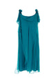 Alberta Ferreti Teal Green Silk Dress