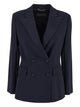 Alberta Ferreti Blue Enver Satin Blazer
