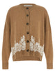 Alberta Ferretti Lace Insert Cardigan