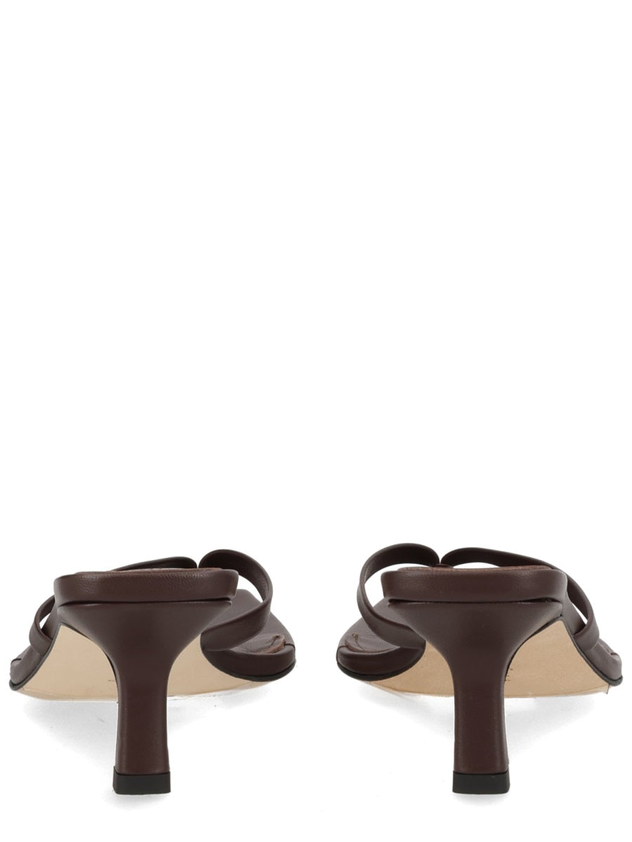 Aeyde Brown Nappa Leather Cross Breed Lamb Leather Flats