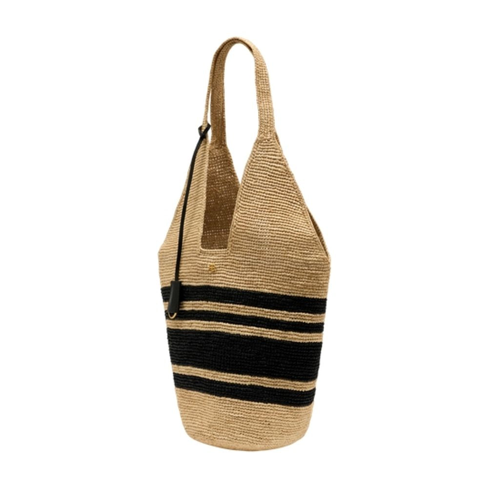 Anine Bing Leah Stripes Hobo Raphia Bag -  - Raffia - Multicolor