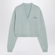 Acne Studios  Faded Mint Wool V-Neck Sweater