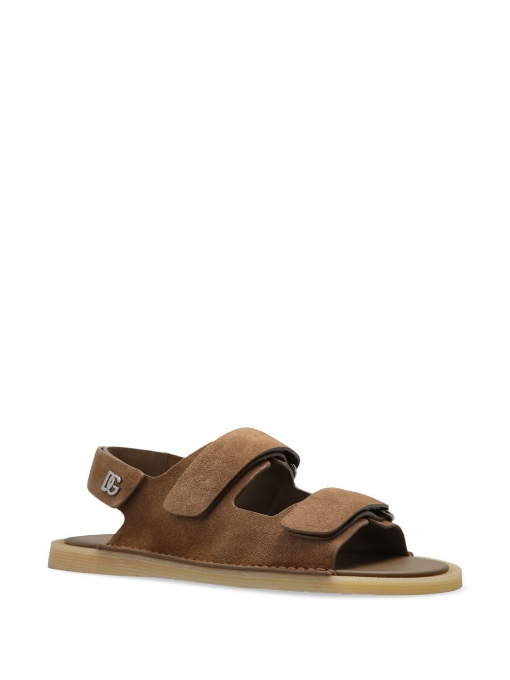 Dolce & Gabbana Touch-Strap Suede Sandals