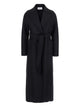 Harris Wharf London Black Wool Wrap Mini Coat