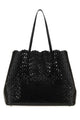 Alaia Black Leather Mina 37 Shopping Bag