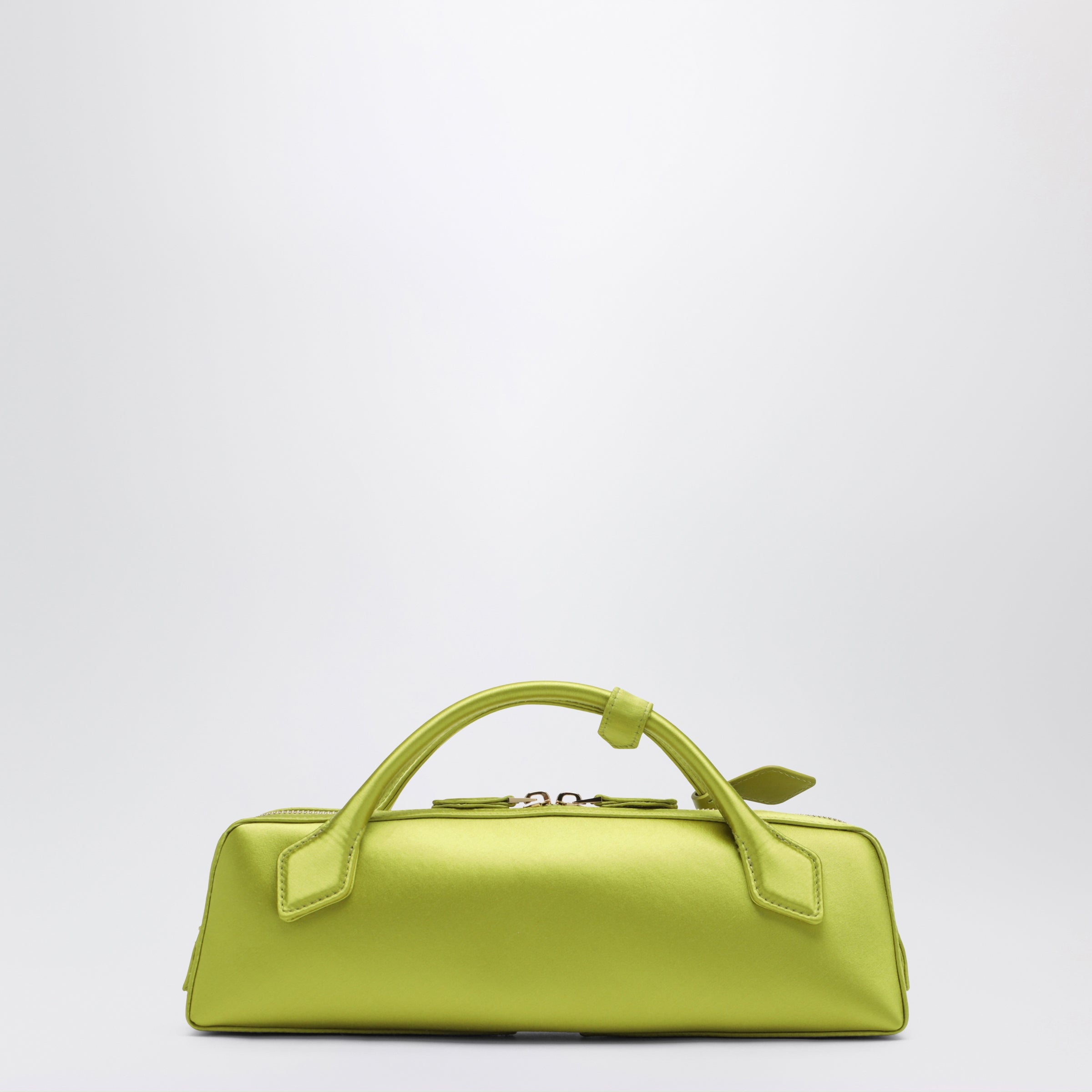 Alaia Le Teckel Satin Pouch In Lime