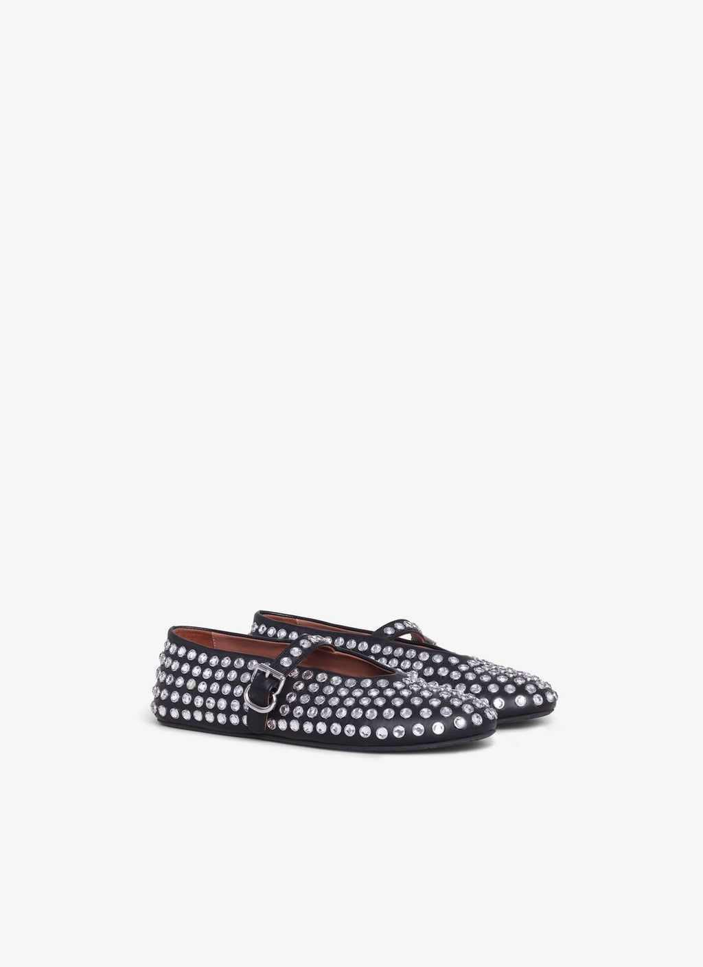 Alaia Strass Lambskin Ballet Flats