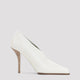 Alaia White 90 Lamb Leather Pumps