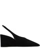 Alaia Black Suede Open-Back Wedge Shoe