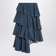 Alaia  Asymmetrical Spiral Denim Skirt