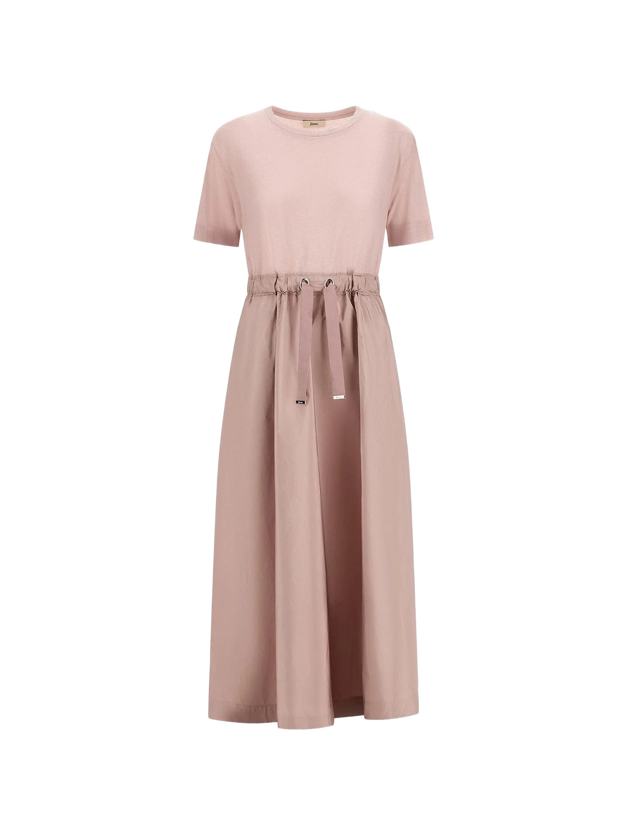 Herno Polyester Drawstring-Waist Midi Dress