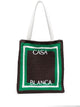 Casablanca Logo Embroidered Crochet Tote Bag.