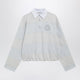Acne Studios Light Blue/Gray Striped Polo Sweatshirt