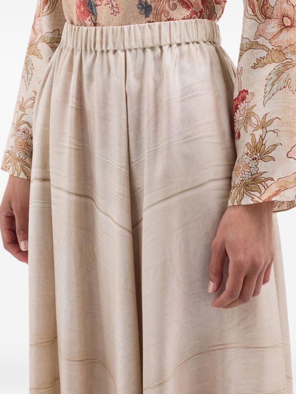 Pierre Louis Mascia Printed Silk Skirt