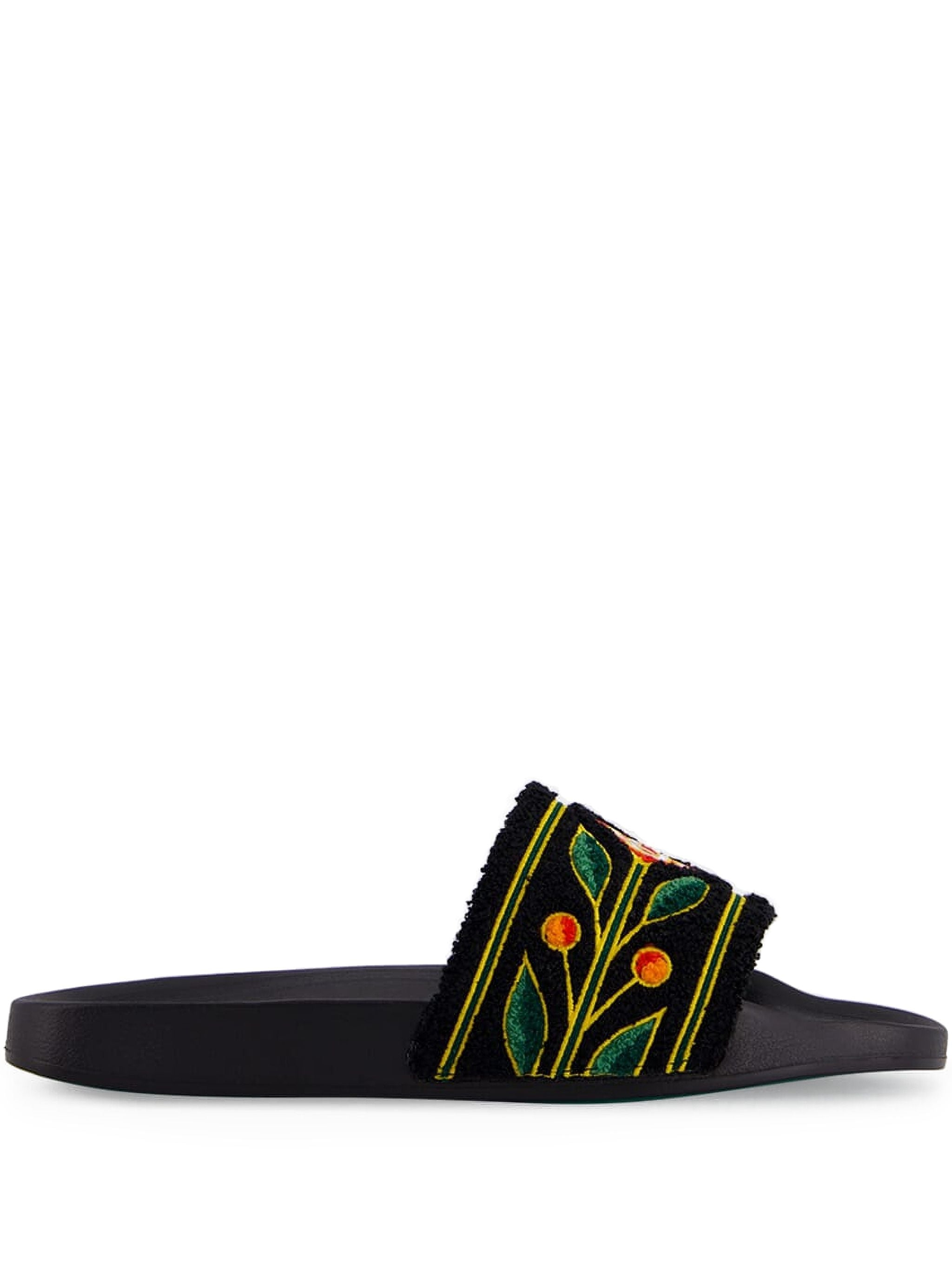 Casablanca Sandal Embroidered Terry