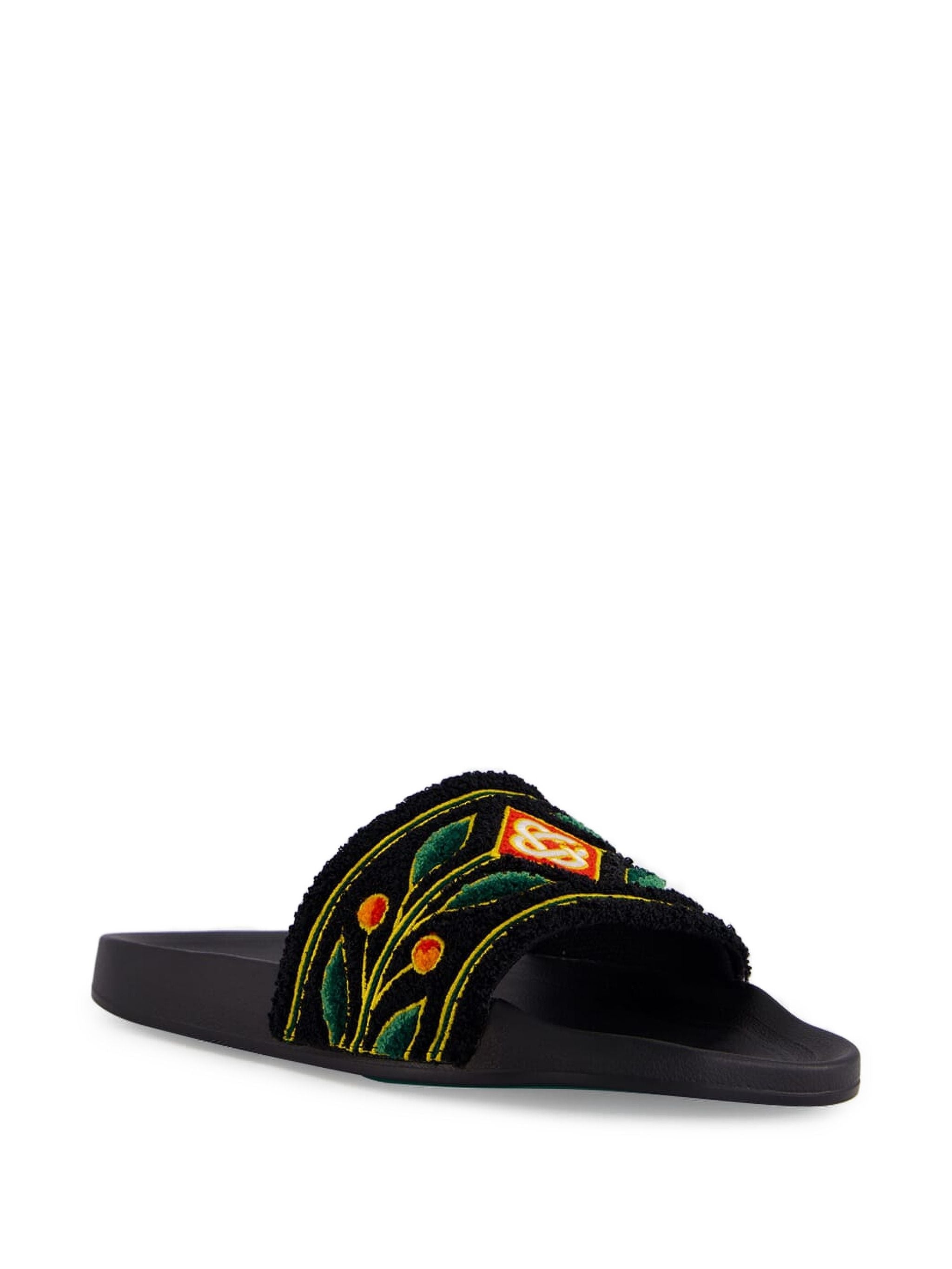 Casablanca Sandal Embroidered Terry