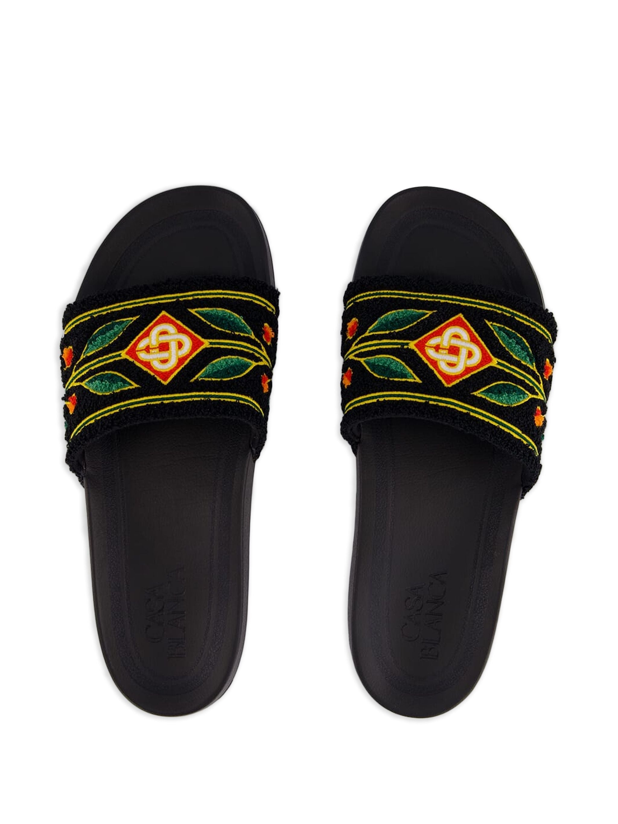 Casablanca Sandal Embroidered Terry