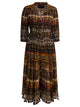 Samantha Sung Brown Plaid Wool Dress