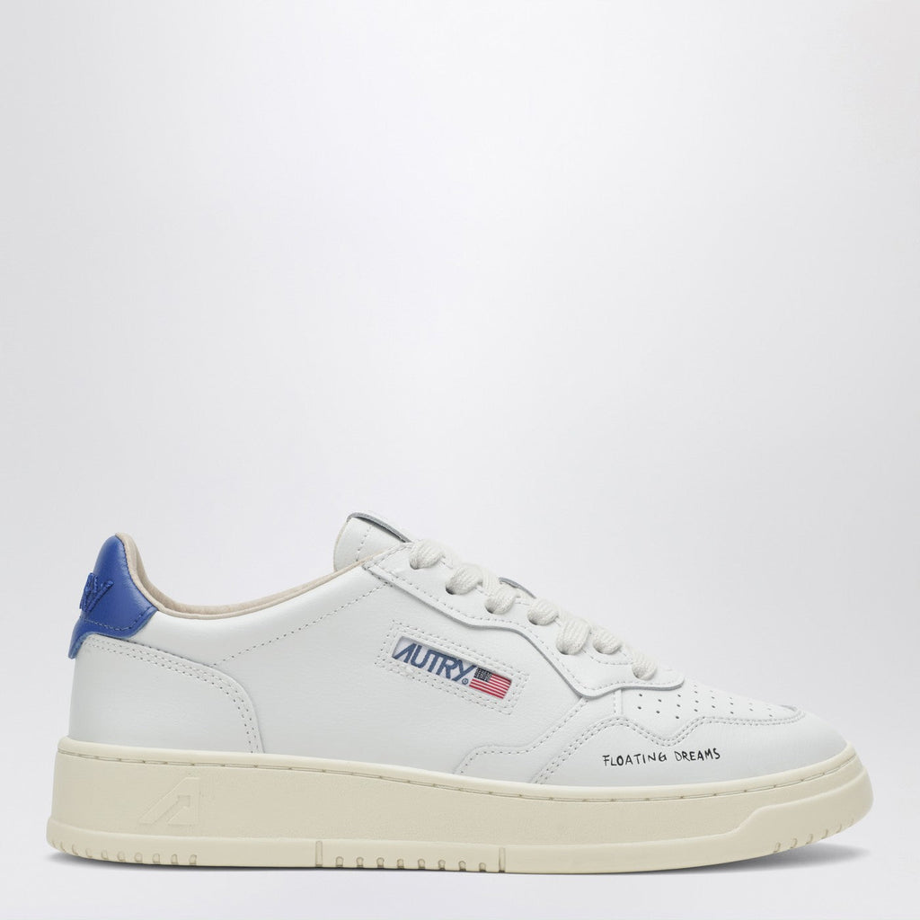 Autry Medalist Low Sneakers In White And Space Blue Floating Dreams