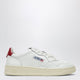 Autry Medalist Low Sneakers In White/Dark Red Leather