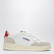 Autry Medalist Low Sneakers In White/Red Leather And Suede