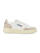 Autry Autry Medalist Leather And Suede Low Woman's Sneakers - White Gold