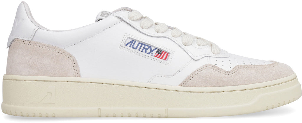 Autry Medalist Low - Leather And Suede Sneakers