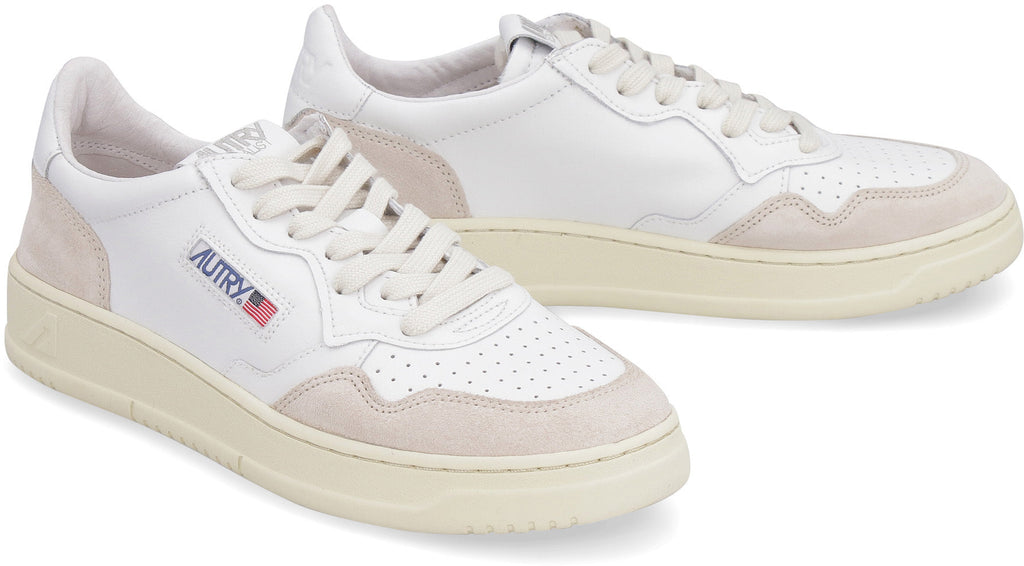 Autry Medalist Low - Leather And Suede Sneakers