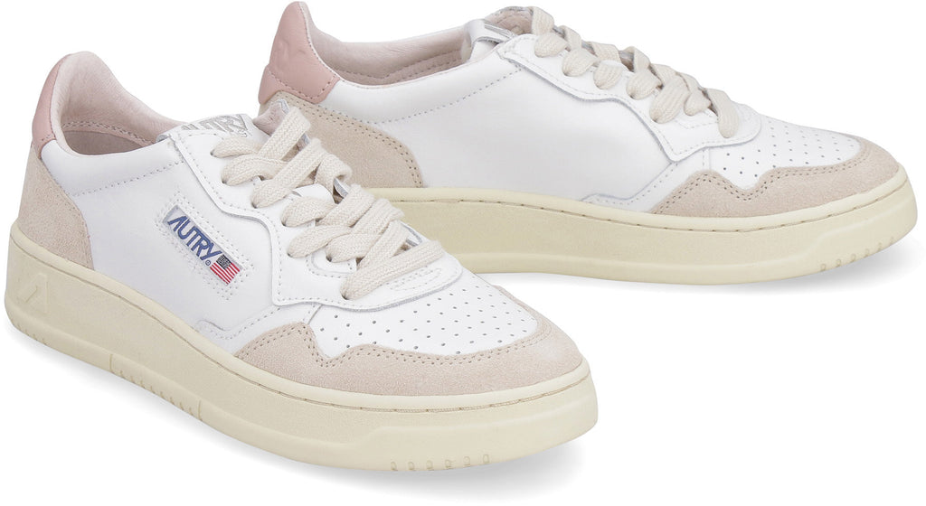 Autry Medalist Low - Leather And Suede Sneakers