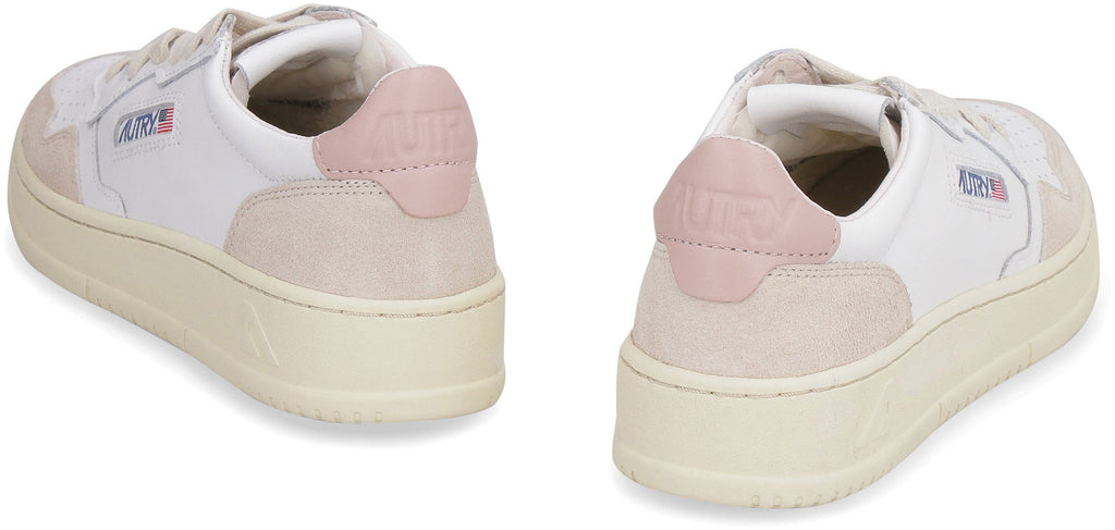 Autry Medalist Low - Leather And Suede Sneakers