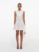 Self-Portrait Flower Trim Knit Mini Dress