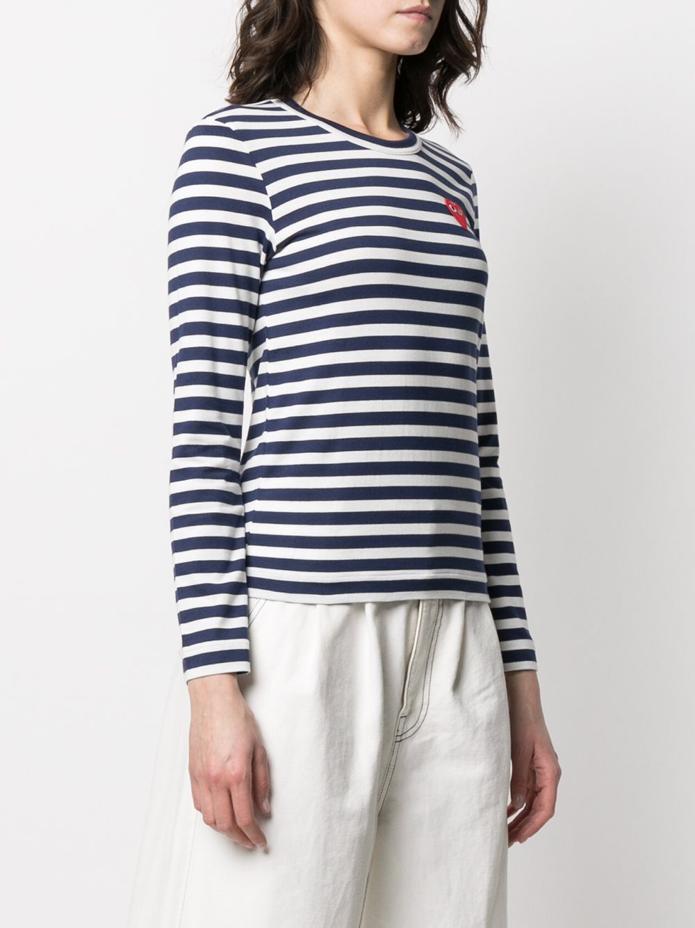 Comme Des Garçons Play Striped Cotton T-Shirt