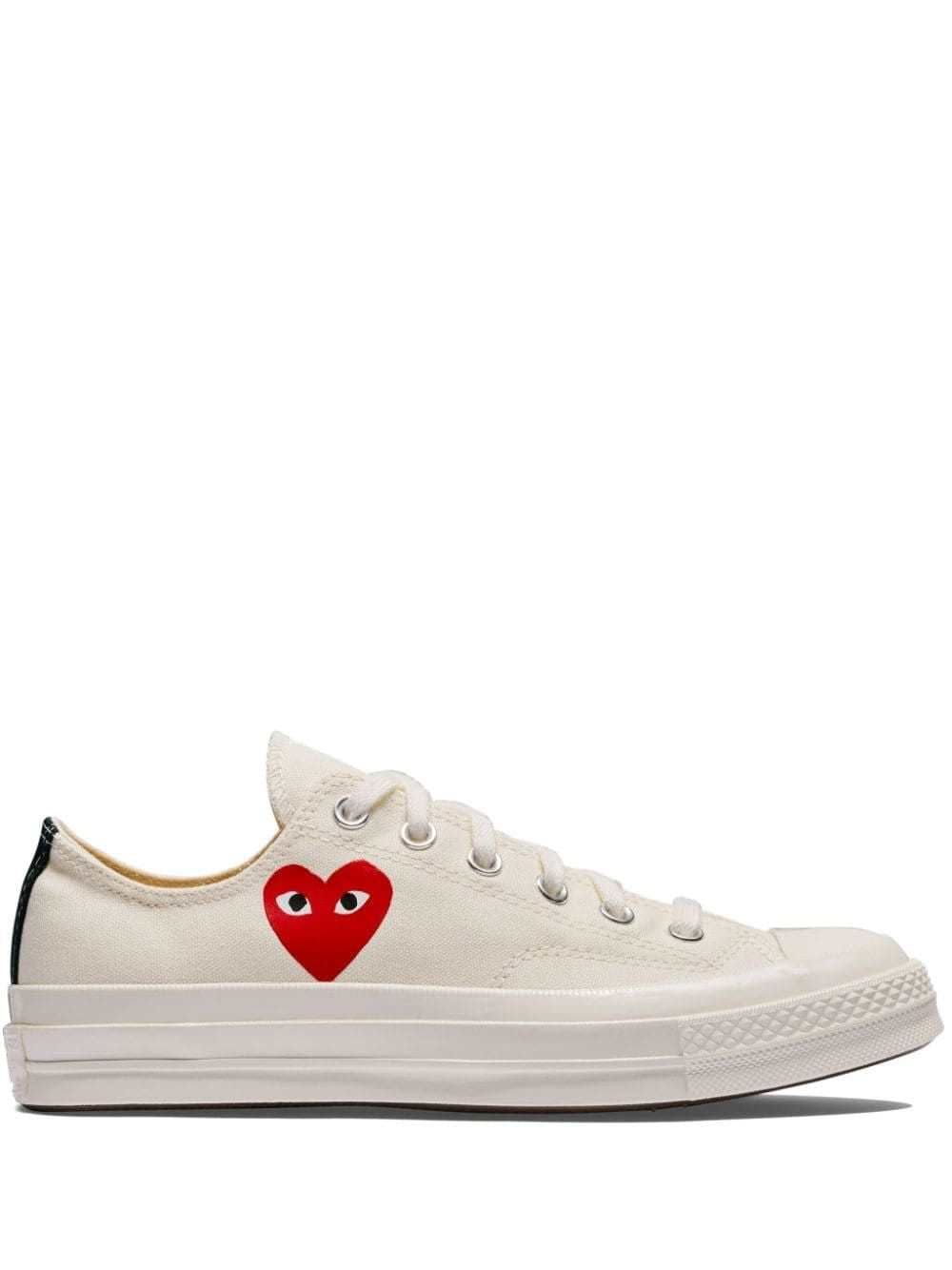 Comme Des Garçons Play Ivory Canvas Comme Des Garã§Ons X Converse Sneakers