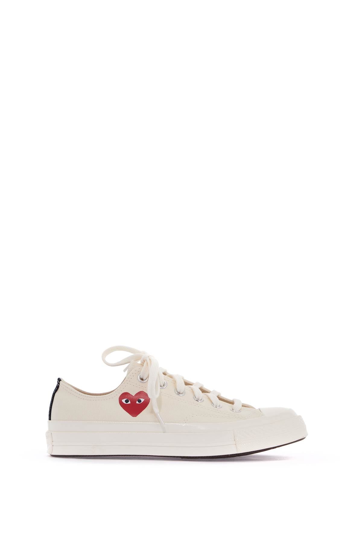 Comme Des Garçons Play Ivory Canvas Comme Des Garã§Ons X Converse Sneakers