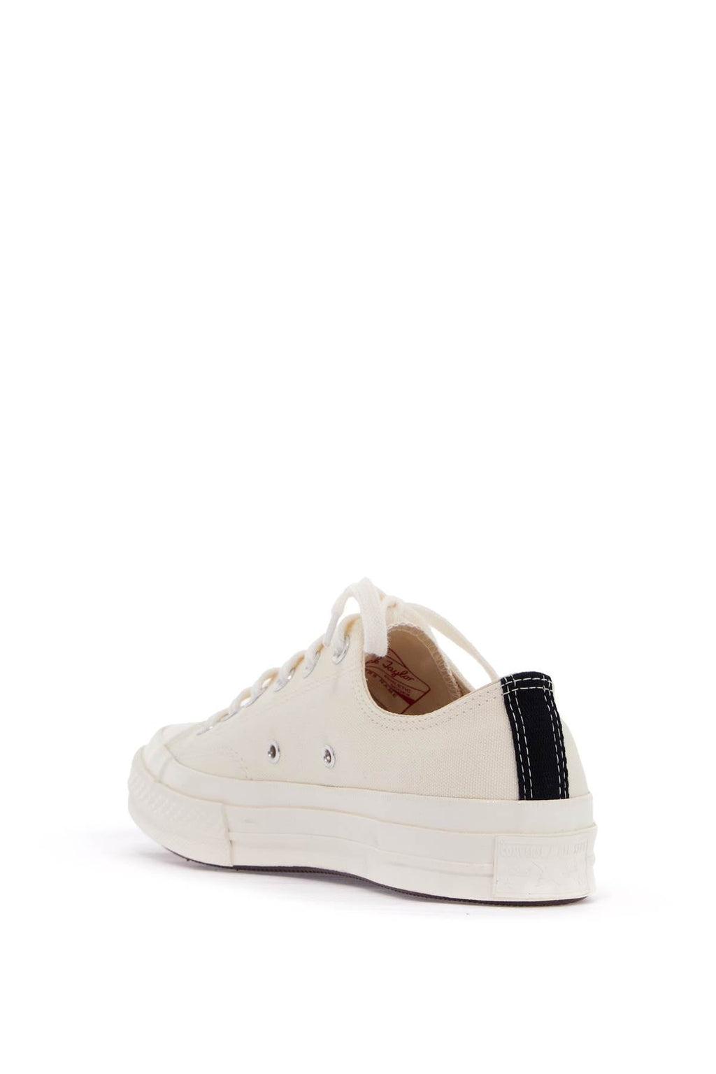 Comme Des Garçons Play Ivory Canvas Comme Des Garã§Ons X Converse Sneakers