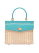 Rodo Wicker And Leather Medium Handbag