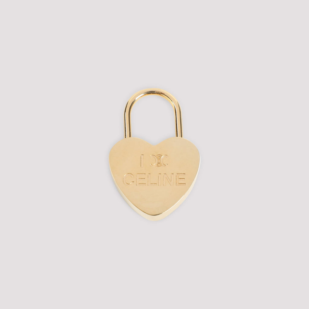 Celine Gold Brass I Love Celine Padlock