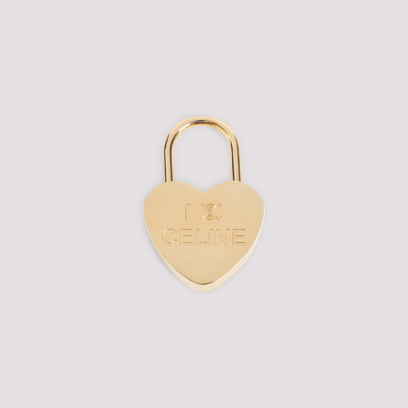 Celine Gold Brass I Love Celine Padlock