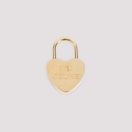 Celine Gold Brass I Love Celine Padlock